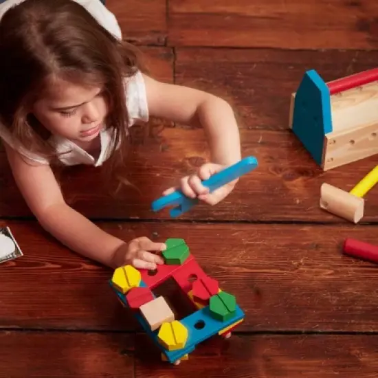 Melissa & Doug Take-Along Tool Kit Wooden Construction Toy (24pc) image {5}