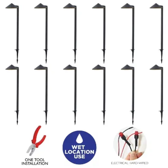 C Cattleya 5W Low Voltage Matte Black Aluminum LED Outdoor Landscape Path Lights image {7}