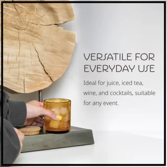 Artland Iris Double Old Fashioned Glass, 14 oz, Set of 4 image {4}