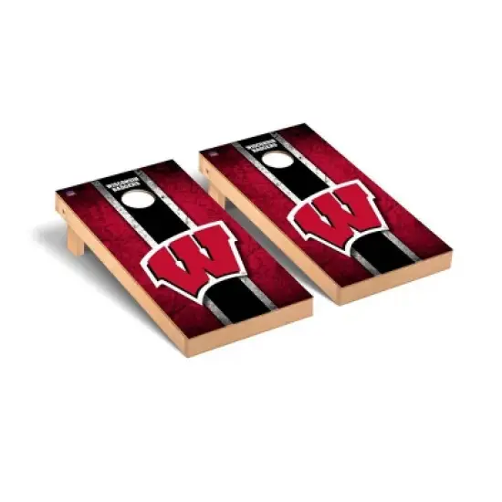 NCAA Wisconsin Badgers Premium Cornhole Board Vintage Version image {1}