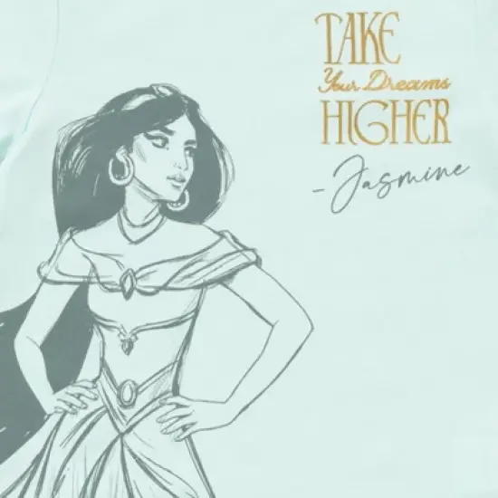 Disney Princess Ariel Cinderella Tiana Moana Jasmine Belle Girls 3 Pack T-Shirts Toddler to Big Kid  image {8}