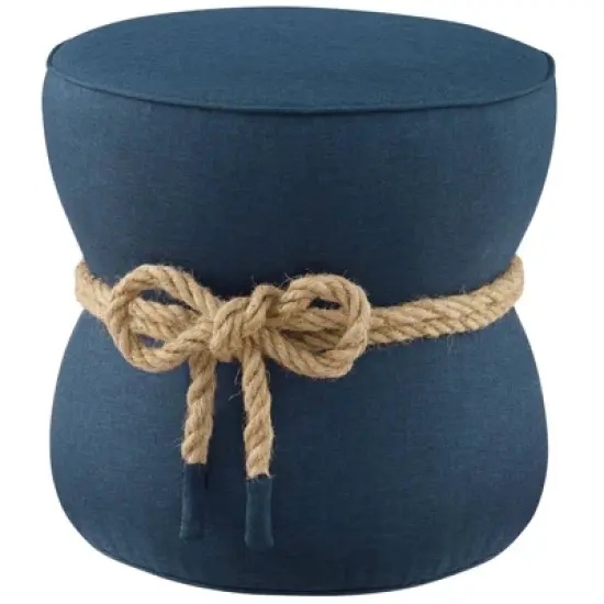 Beat Nautical Rope Upholstered Fabric Ottoman - Modway image {6}