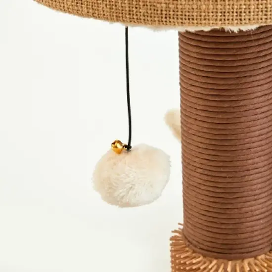 Two by Two Marquette - Beige Scratching Post Cat Furniture - 21.9 in. Tall image {13}