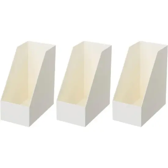 YBM Home Wide Plastic Magazine Holders, Pack of 3 image {4}