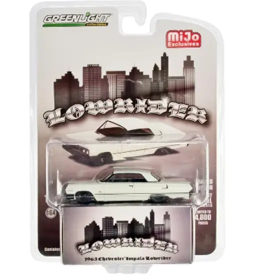 1963 Chevrolet Impala SS Lowrider Light Gray "Mijo Exclusives" Series Ltd Ed to 4800 pcs 1/64 Diecast Model Car by Greenlight image {2}