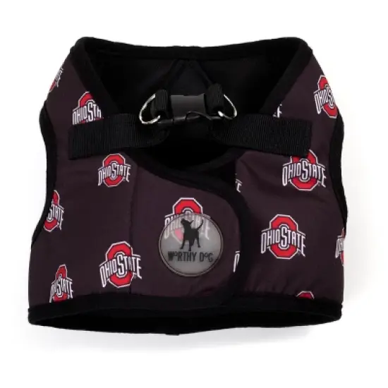 The License House Ohio State Buckeyes Dog Printed Sidekick Harness Vest image {1}
