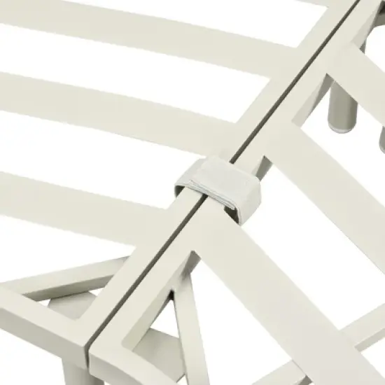 6/8-Piece Patio Set Outdoor Sofa Set Half Moon Outdoor Sectional Sofa with 2 Coffee Tables, Pillows, Cushions, PE Wicker Rattan, Beige/Gray-ModernLuxe image {13}