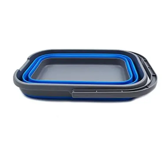 SAMMART 12L (3.1 Gallon) Collapsible Rectangular Handy Basket/Bucket image {13}