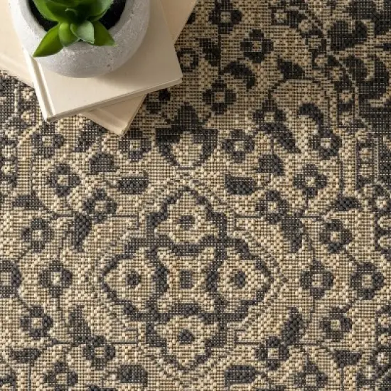 nuLOOM Fiona Medallion Indoor and Outdoor Patio Area Rug image {5}