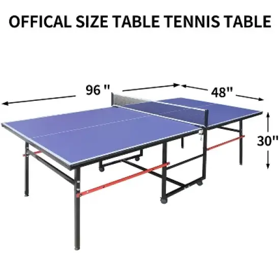 Portable Table Tennis Tables&ndash; Professional Outdoor Ping Pong Table Game, Foldable Ping Pong Game Set，with Net, 2 Paddles and 3 Balls, Playback Mode image {5}