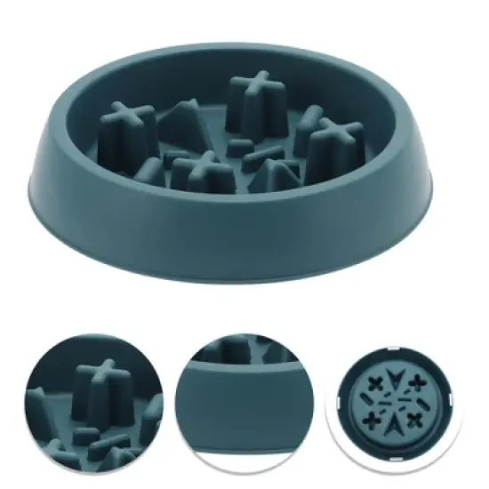 Unique Bargains Convenient Durable Round Dog Bowl 1 Pc image {2}