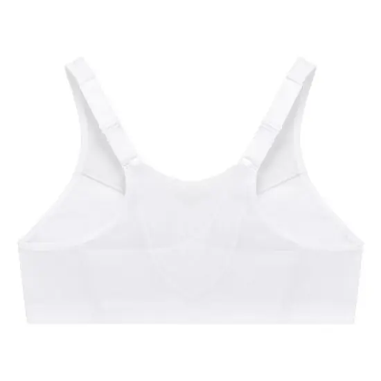 Glamorise Womens MagicLift Front-Closure Posture Back Wirefree Bra 1265 White image {4}