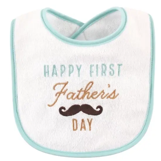 Hudson Baby Infant Cotton Terry Drooler Bibs with Fiber Filling 10pk, Holiday Birthday, One Size image {7}