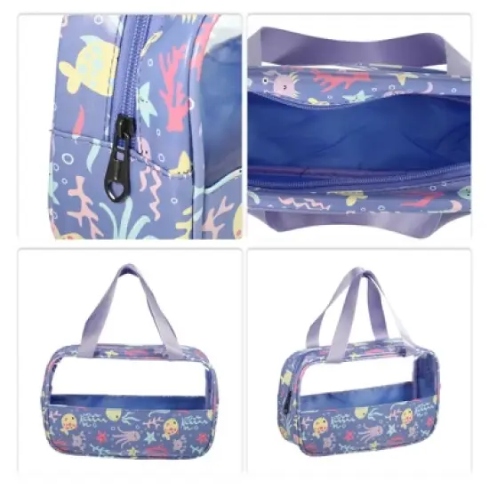 Unique Bargains Durable Large Makeup Bag Purple 1 Pc image {2}