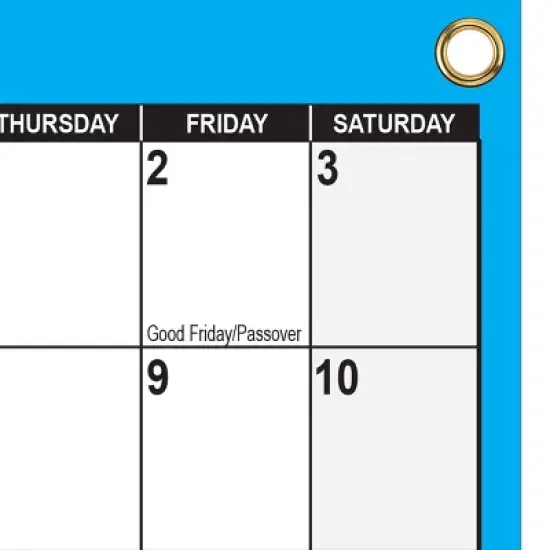 SwiftGlimpse 2024 Yearly Wall Calendar & Planner 32"x48" Blue image {3}