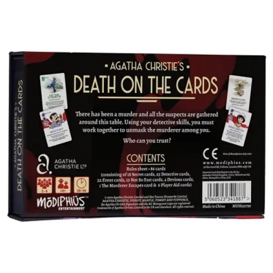 Asmodee Agatha Christie: Death on the Cards Board Game image {1}