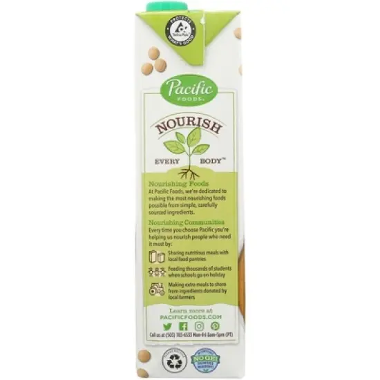 Pacific Foods Barista Series Original Soy Plant-Based Beverage - Case of 12/32 oz image {3}