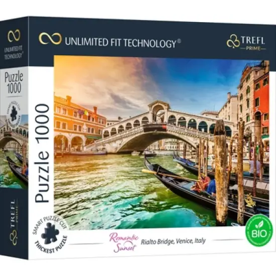 Trefl Romantic Sunset: Rialto Bridge Venice Italy Jigsaw Puzzle - 1000pc image {1}