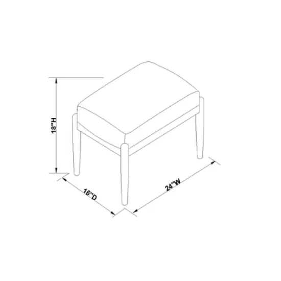 Boucle Upholstered Wood Ottoman - Hearth & Hand&trade; with Magnolia image {7}