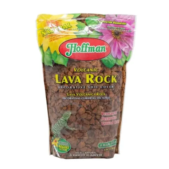 Hoffman Volcanic Lava Rock Permanent Soil and Ground Cover for Potted or Bedded Plants, 2qt image {5}