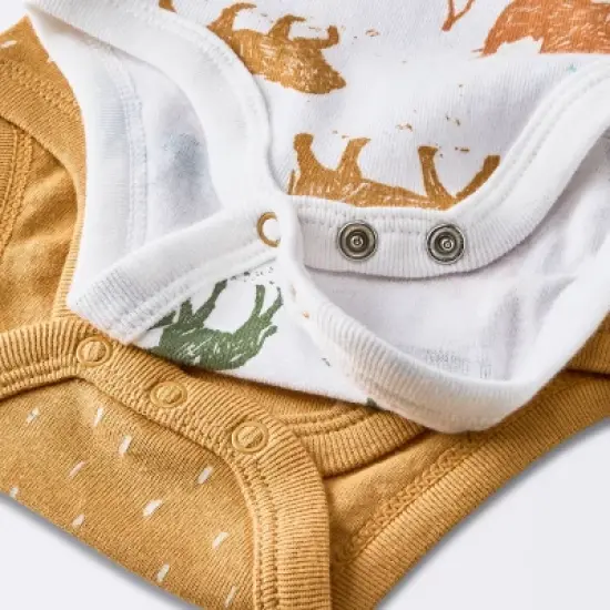  Baby 4pk Safari Animals Long Sleeve Bodysuit - Cloud Island&trade; image {3}