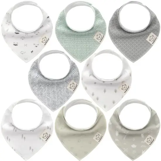 8pk Organic Baby Bandana Bibs, Baby Drool Bibs for Baby Boy, Girl, Baby Bibs for Infant, Newborn image {39}