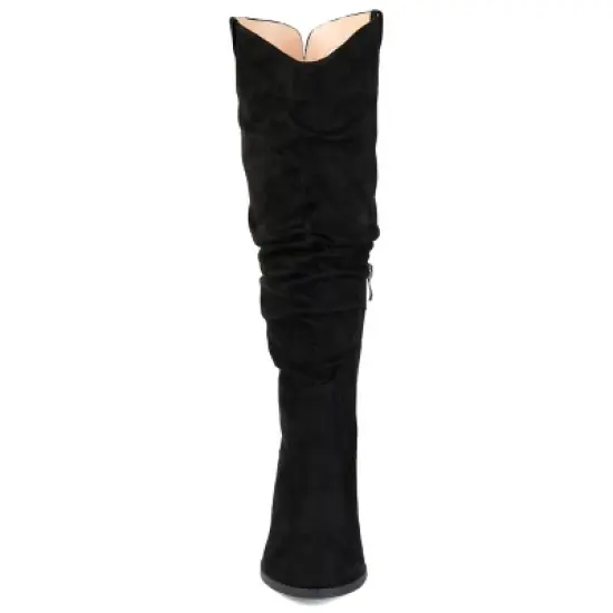 Journee Collection Womens Aneil Stacked Heel Knee High Boots image {5}