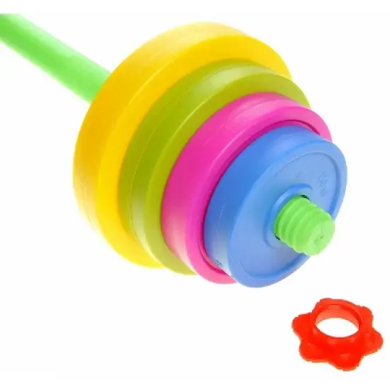 Ready! Set! Play! Link Adjustable Barbell Toy Set With 8 Different Weight Plates image {5}