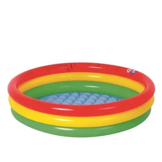 Pool Central 59" Inflatable Round Kiddie Swimming Pool - Red/Blue image {1}