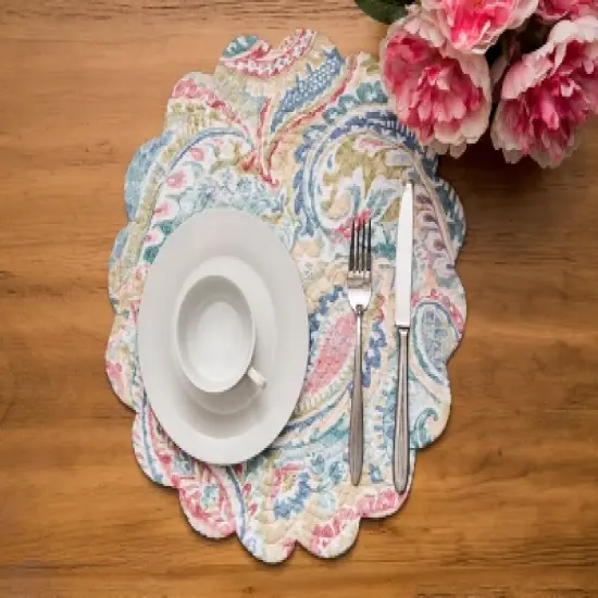 C&F Home Maisie Round Placemats Set of 6, 17" image {4}