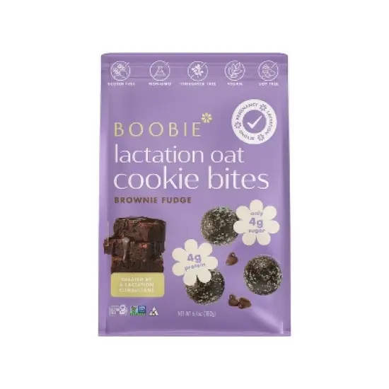 Boobie Lactation Oats Cookie Bites - Fudge Brownie - 6.4oz image {8}