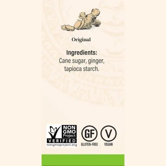 Chimes Ginger Chews Original Flavor Real Ginger 1.5 Oz. (Pack of 6) image {6}