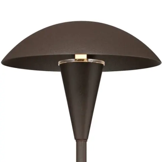 John Timberland Grant 18" High Bronze LED Mushroom Path Lights Set of 2 image {1}
