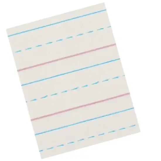 School Smart Zaner-Bloser Paper, 1/2 Inch Ruled, 8 x 10-1/2 Inches, 500 Sheets image {1}
