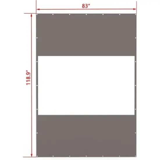 DOMETOUR Heavy Duty Outdoor Clear PVC Curtain, 18oz Waterproof, Weather & Tearproof for Patios/Gazebos/Pergolas, 10'H x 7'W, Gray image {6}