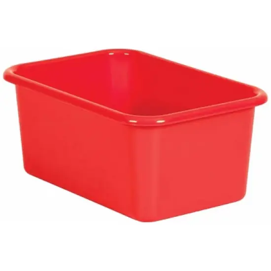 Teacher Created Resources&reg; Red Small Plastic Storage Bin, Pack of 6 image {1}