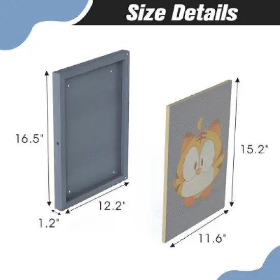 FURNIinspire Pet Scratcher Cat Scratching Pad with Decorative Designs and Eco Friendly Replaceable Panels, 7 Pieces, Multicolored, 11.6"*1.2"*16.5" image {2}