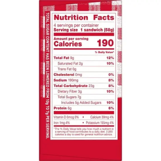 Smucker's Uncrustables Frozen Whole Wheat Peanut Butter & Strawberry Jam Sandwich - 8oz/4ct image {5}