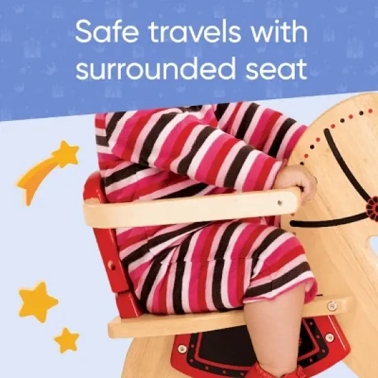 Hearthsong Grow With Me&trade; Toddler's Wooden Rocking Horse with Removable Side Guardrails and Rubber Stoppers image {5}