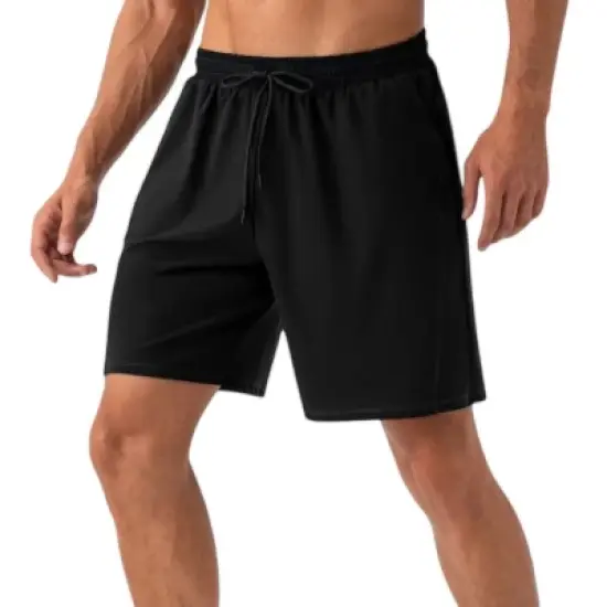 Anna-Kaci Active Men's Lightweight Athletic Training Shorts with Elastic Waistband and Adjustable Drawstring Fit image {5}