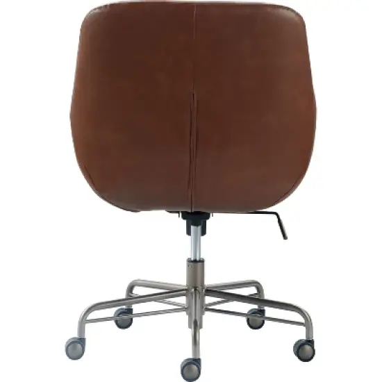 Forester Leather Office Chair Cognac Brown - Finch image {4}