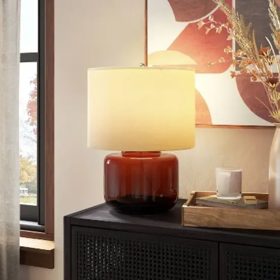 Amber Glass Table Lamp Brown - Threshold&trade; image {2}