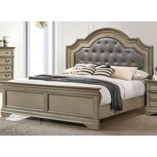 3pc Kritan Bed with 2 Nightstands Antique Warm Gray - HOMES: Inside + Out image {7}