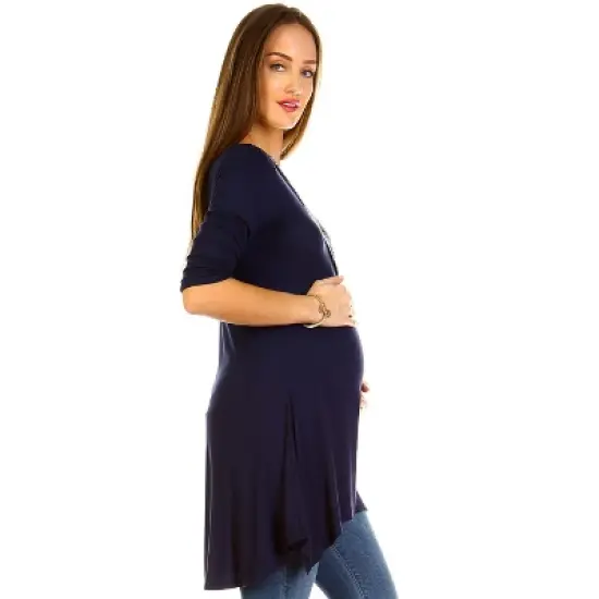 Maternity Calla Embellished Tunic Top - White Mark image {2}