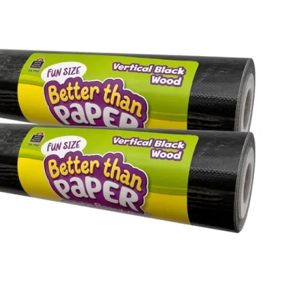 Teacher Created Resources&reg; Fun Size Better Than Paper Bulletin Board Roll Vertical Black Wood, Pack of 2 image {3}