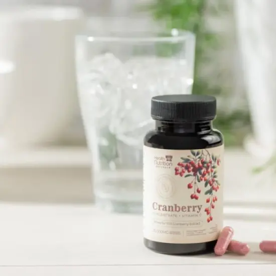 Cranberry Supplement Pills + Vitamin C - Made with 25,000mg Cranberry Concentrate Whole Fruit Extract to Help Cleanse & Support - 60 Capsules image {6}