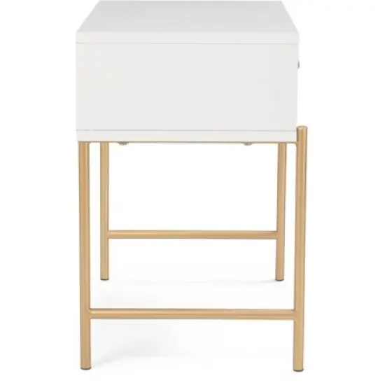 Jupiter Side Table White/Gold - Adore Decor image {4}