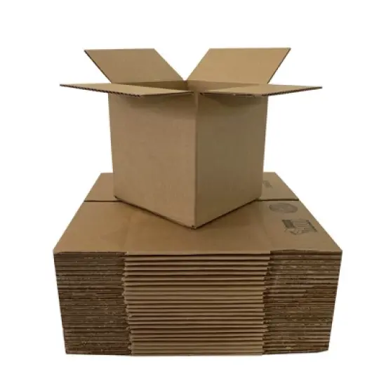 UOFFICE Pack of 25 Corrugated Boxes 10" x 10" x 10" Single Wall Cube Boxes image {7}
