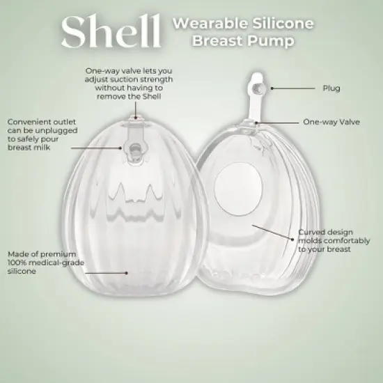 haakaa Shell Wearable Silicone Breast Pump image {8}