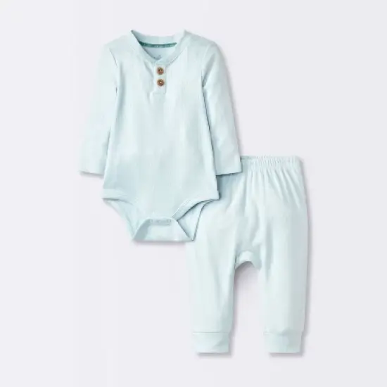 Baby Boys' 2pc Pointelle Set - Cloud Island&trade; Blue image {4}